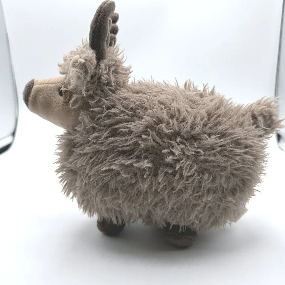 Jellycat Rolbie Reindeer Plush Stuffed Animal Brown Shaggy Holiday Retired SMALL
